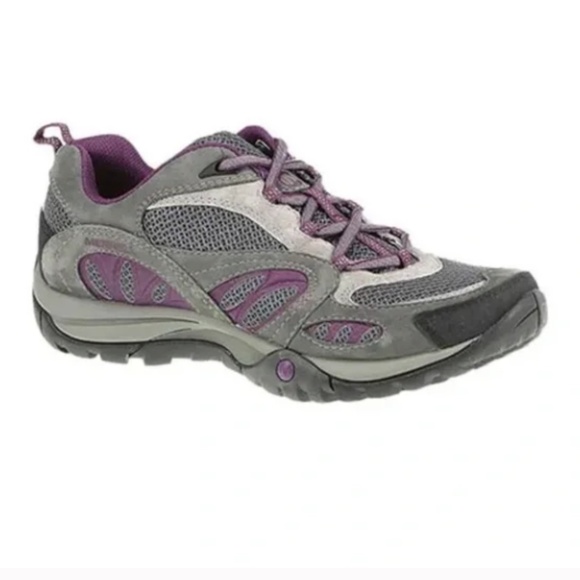 MERRELL Azura Hiking Shoes Castle Rock Purple Gray Sneakers Womens Size 7.5 - Picture 1 of 12